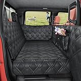 Surfcabin Truck Back Seat Extender for Dogs – Waterproof Full Size Pickup Pet Seat Cover with Door Protection, Hard Bottom Holds 420 lbs Dog Hammock for F150, RAM 1500 & More