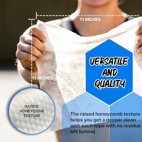 Image of The Klean Freak Body Wipes - 12 count Individually Wrapped | Showerless Body Wipe for Women & Men | Sustainable Bodywipes for Gym, Travel, Camping | Coconut