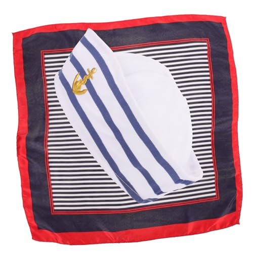 GAROZATION Captain Hat Scarf Set Sailor Costume Accessory for Cosplay Party Outdoor