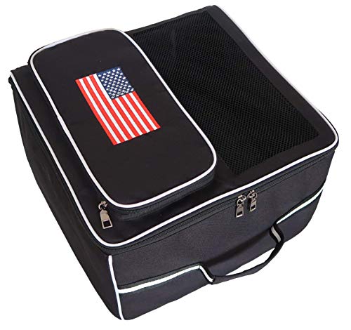 Golf Shoe Bag Gym Gear Trunk Storage Locker Organizer with USA Flag Decal