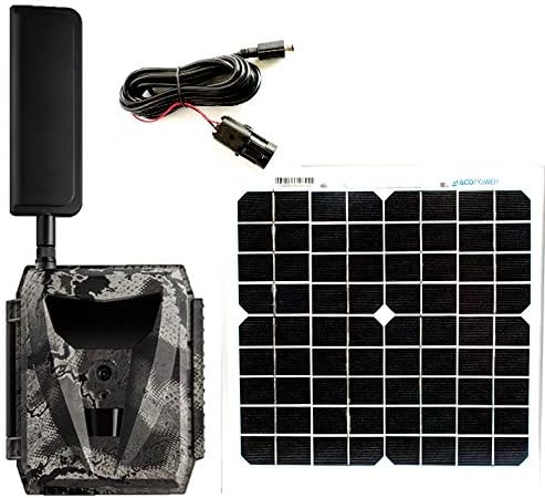 Spartan Ghost Verizon 4G LTE GC-W4Gb Blackout IR Infrared Hunting Trail Camera Deluxe Package with 15inch 10W Solar Panel (Ghost w/Solar Panel, Panel Cable)