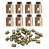 Xerteam 30 Stück Schraubnippel Messing Gaskabel, 5x6mm Lötfrei Gaszug Nippel Zubehör, für Motorrad Fahrrad