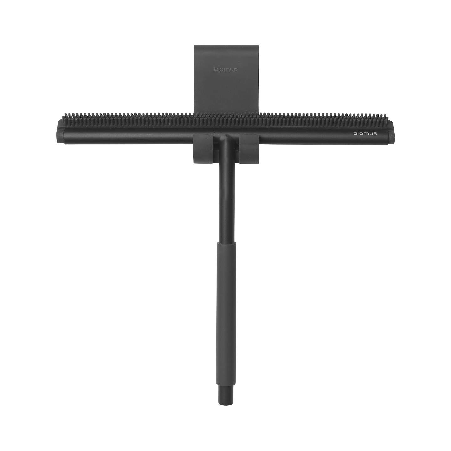blomus Duschabzieher LAVEA | Duschwischer aus Edelstahl und Silikon mit Halterung | Farbe Schwarz