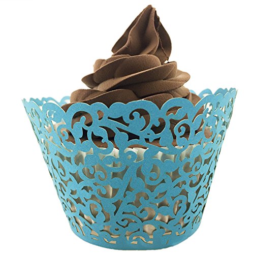 Generic China, DG : 50PCS/Lot Little Vine Lace Laser Cut Paper Cupcake Wrapper Liner Baking Cup For Home Wedding Birthday Festive Party Decoration