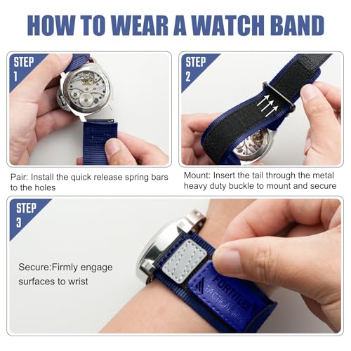 Image of Ritche Christmas Gift Nylon Sport Watch Band for men women Quick Release 20MM 22MM Replacement Watch Strap Compatible with Timex Expedition watch Black /Navy Blue /Crimson Red /Pumpkin Orange /Army Green, White Elephant Gifts, Stocking Stuffers For Men