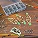 BESPORTBLE Luminous Bead Spring Fish Bait 36Pcs Carbon Steel Carp Fishing Feeder Cage - Olive-Shaped Design with Luminous Beads for Effective Baiting