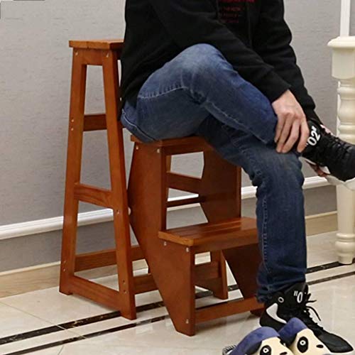 Échelle en bois de qualité supérieure et tabouret de rangement