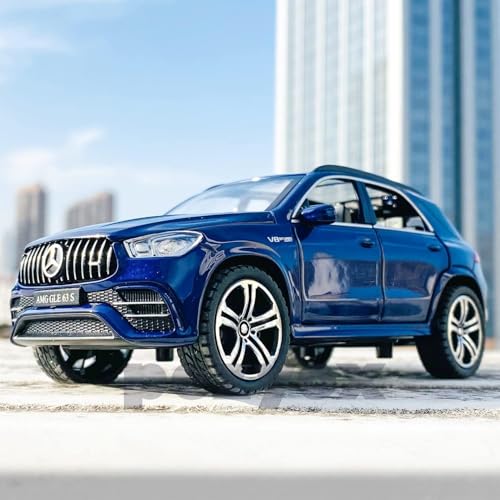 Image of 1 /32 Scale Benz AMG GLE 63S SUV Toy Car, Alloy Diecast Collectible Pull Back Car Model with Light and Sound Toy Vehicles for Adults Boys Girls Gift Toy (Blue)