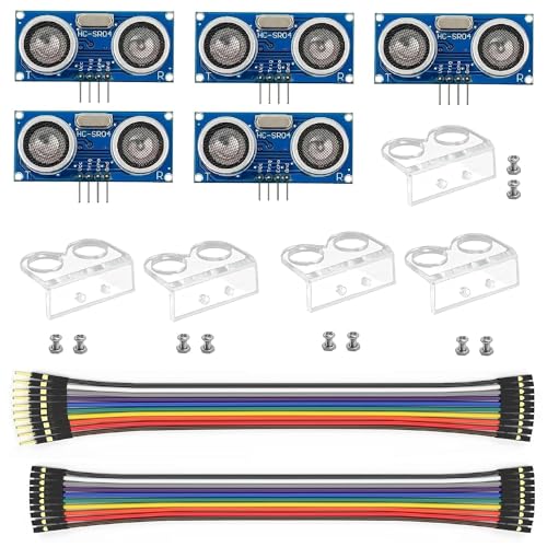 Image of WWZMDiB 2 Pcs HC-SR04 Ultrasonic Sensor Module Compatible with for Arduino R3 MEGA Mega2560 Duemilanove Nano Robot XBee ZigBee (5 Pcs HC-SR04 Ultrasonic Sensor)