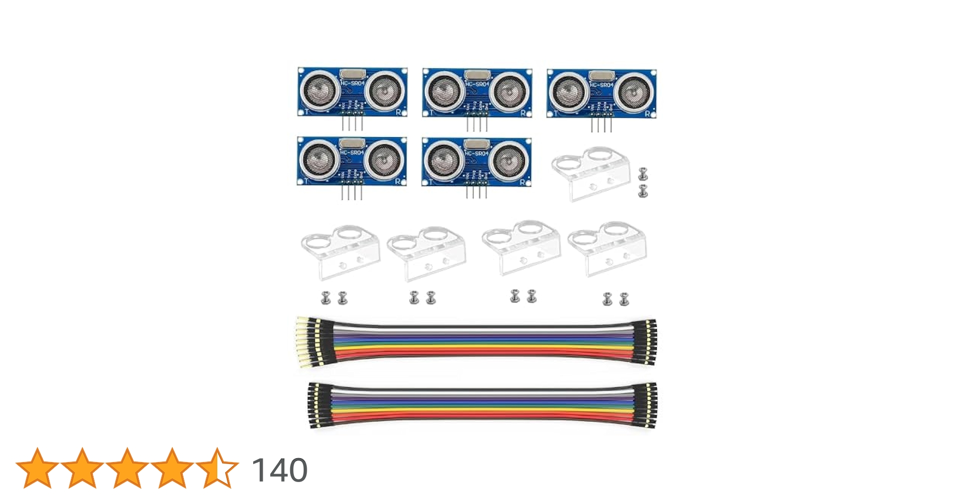 Sensore Ultrasuoni HC-SR04 - 10 Pezzi, Per Robotica, Misura Distanza 2cm-4m