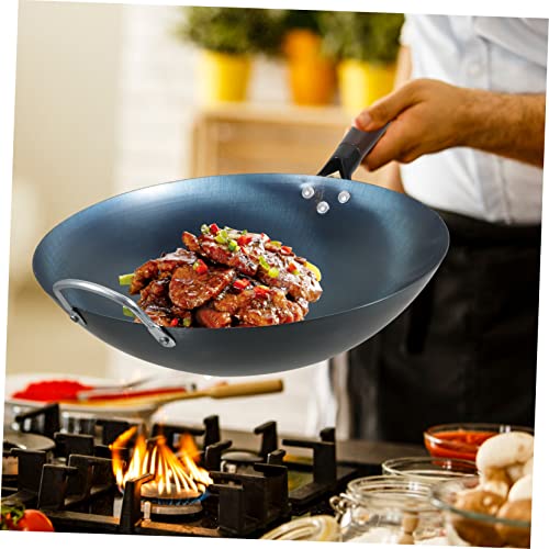 Wok de Hierro COLLBATH 12 pulgadas para cocina miniatura 6