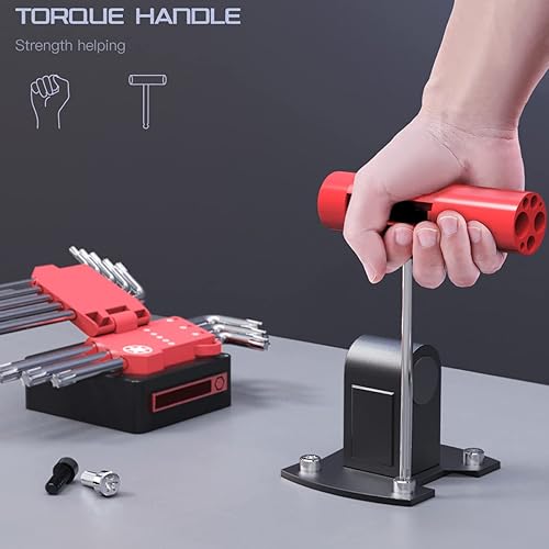 Miniatura 4 de Vistreck Allen - Juego de llaves hexagonales juego de llaves Allen de brazo largo métrico SAE 364-38 pulgadas  MM 0059-0394in  TORX T10-T50 grado