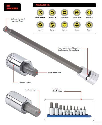 GearWrench 1/2" Drive Hex Bit Socket, 5/8" - 80656, Chrome, 5/8 Inches - Image 3
