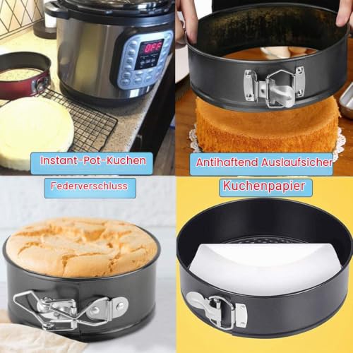 Foto von 3 Stück Springform Rund,12/18/22 cm Cake Baking Tin,Kuchenform Rund Set,Backform RundRunde Backform,Baking Utensils Auslaufsicher Antihaft,für Kuchen Torten