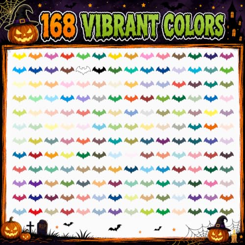 Image of Amamao - 168 Colors Acrylic Paint Markers with Soft Brush Tip for Wood, Stone, Canvas, Glass, Fabric, Egg, Stone Painting and Crafts