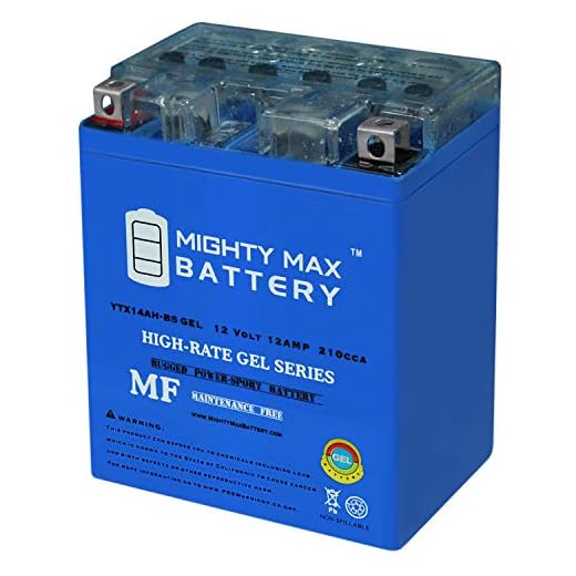 Mighty Max Battery YTX14AH-BS Gel 12V 12Ah Battery for Polaris 500 All Models 1999-2012
