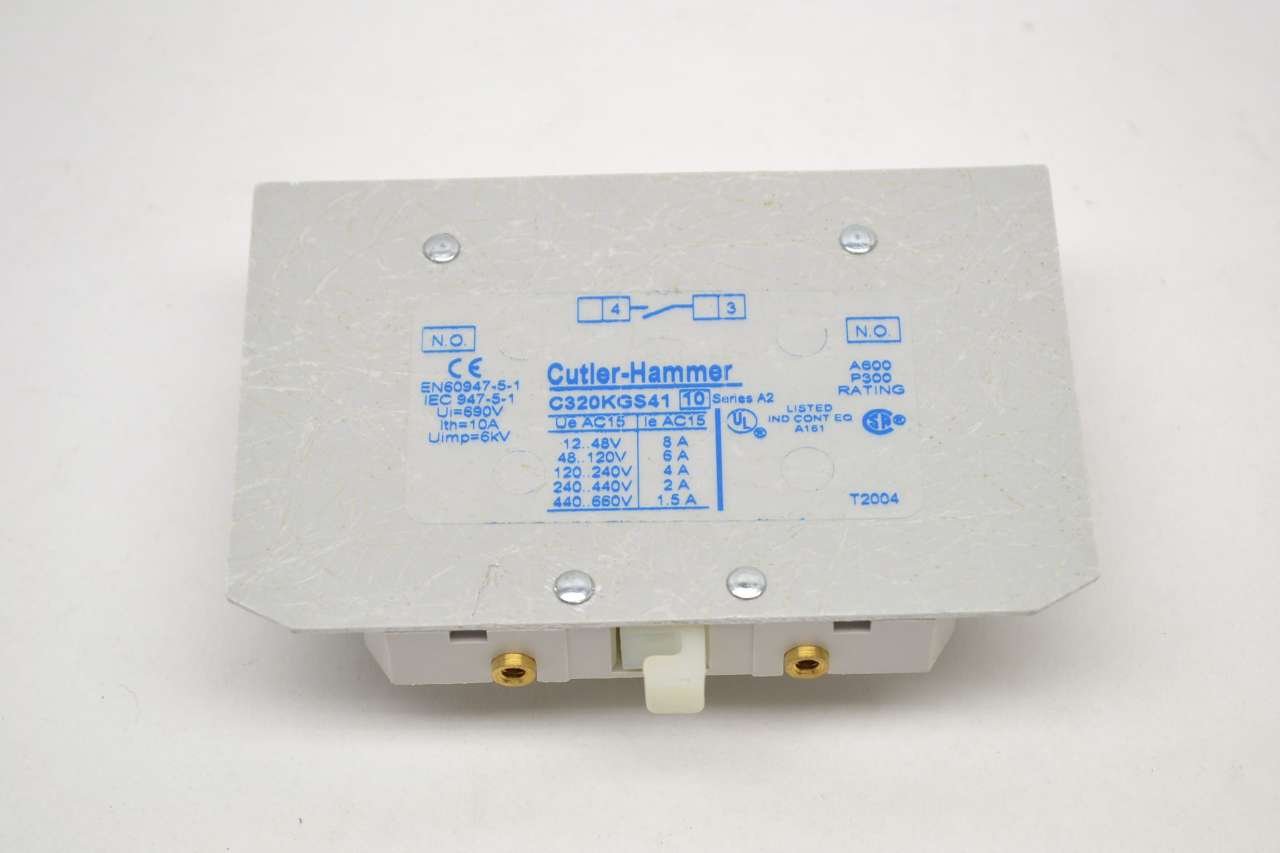 Cutler Hammer C320KGS41 Freedom Series Auxiliary Contact 1NO Size 4/5
