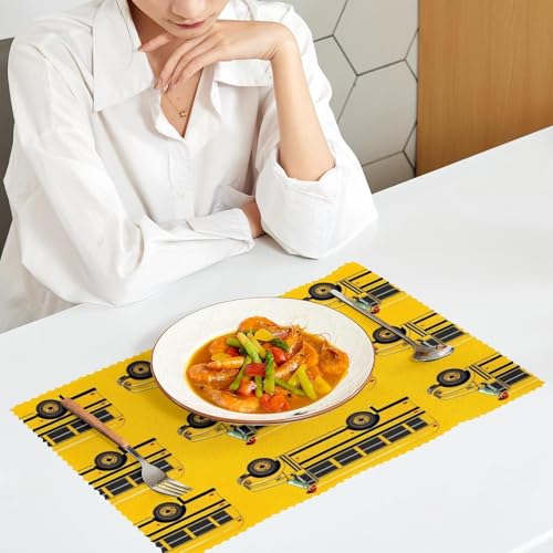 Set de table jaune grand format 30x45 anti-chaleur pour table salle à manger - 7