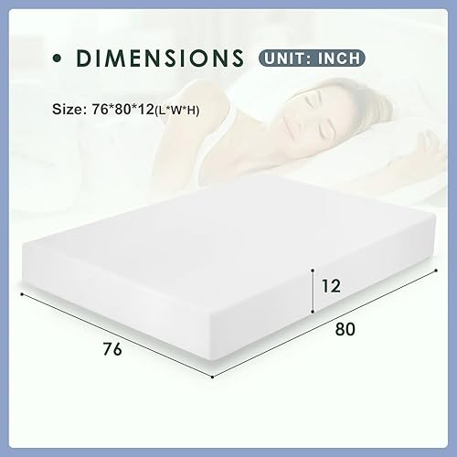 Miniatura 40 de Colchón individual de espuma viscoelástica de 5 pulgadas con certificado CertiPUR-US para sueño fresco y alivio de presión, colchón de cama de