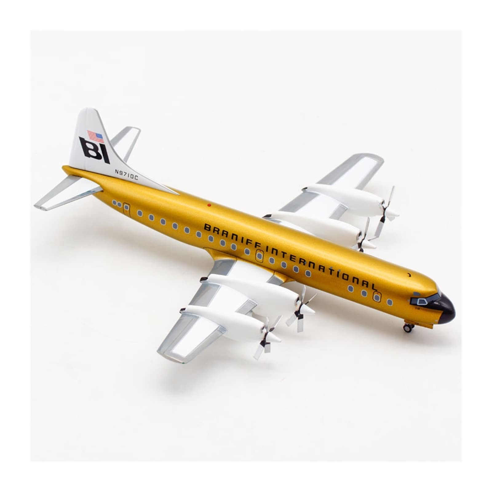 Amazon.co.jp: 模型飛行機 1 200 スケール L-188 N9710C ブラニフ国際
