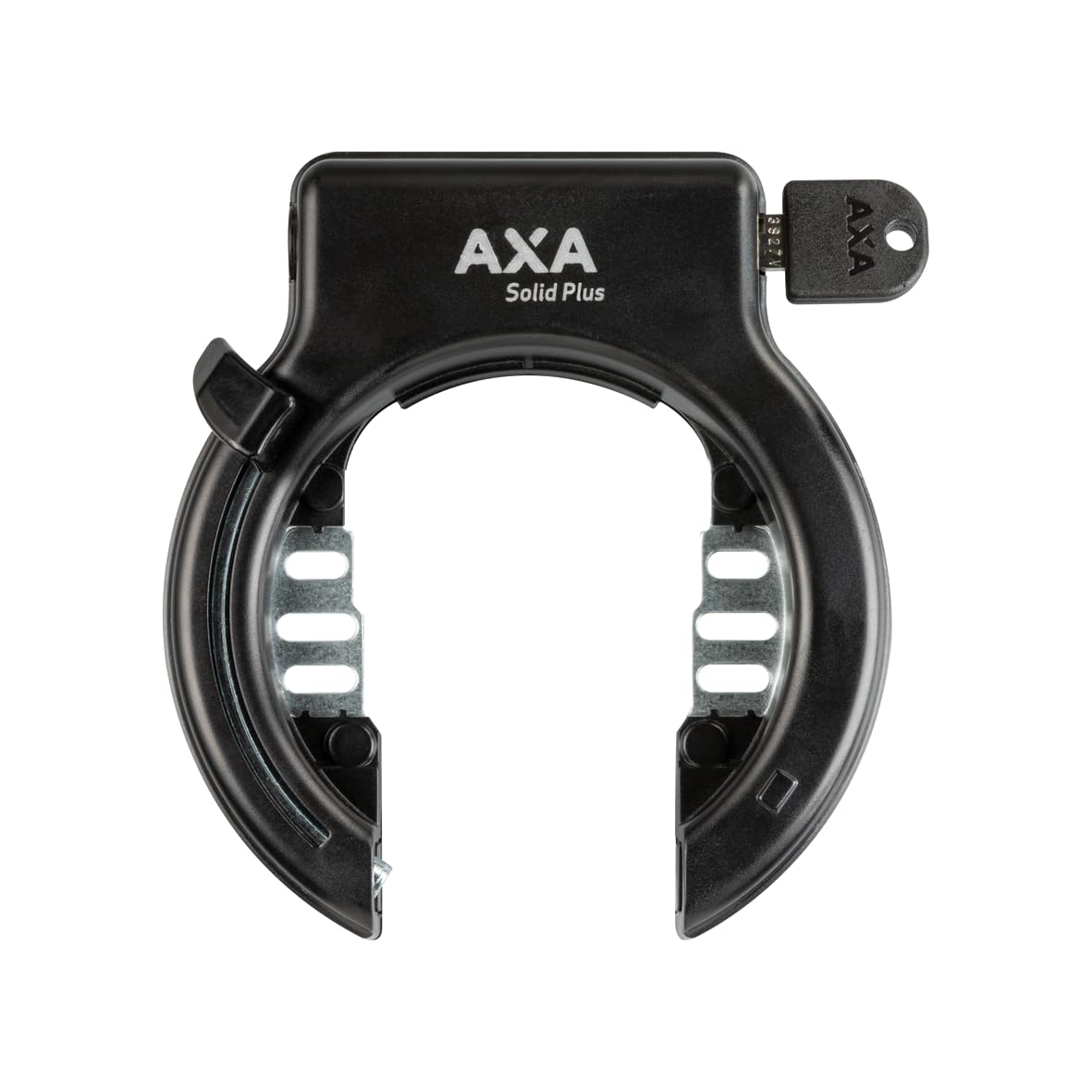 AXA Solid Plus - Lucchetto a telaio retrattile - Livello di sicurezza 11 - Larghezza apertura 57 mm - Catena compatibile - Chiave rimovibile - Nero