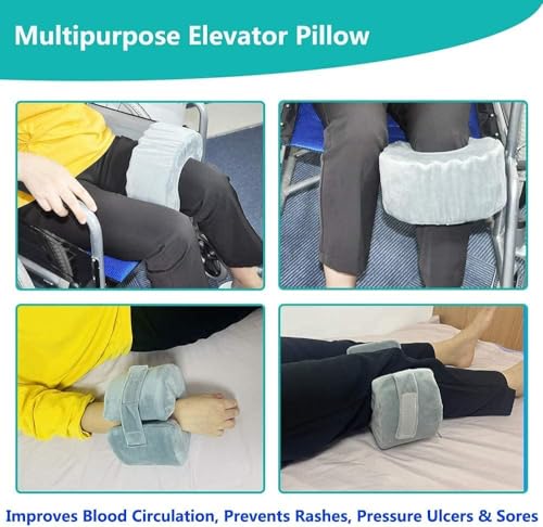 Almohada elevadora de pies y protector de tobillo gris en pack de 2 unidades 2