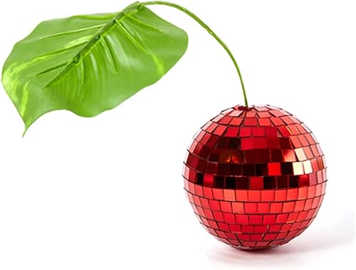 Decoración de bola de discoteca de cereza, bola de espejo en forma de cereza para DJ, club, escenario, bar, fiesta, boda, vacaciones, decoración del
