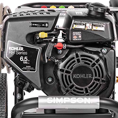 SIMPSON Cleaning MS60763-S MegaShot Gas Pressure Washer Powered by Kohler RH265, 3100 PSI at 2.4 GPM