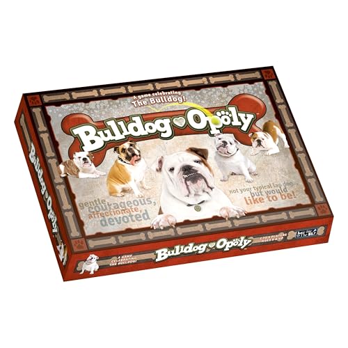Late for The Sky Bulldog-Opoly Board Game – Bulldog Lovers Family Game, Property Trading Dog Theme, 2–6 Players, Ages 8+, Great Gift for Dog Owners