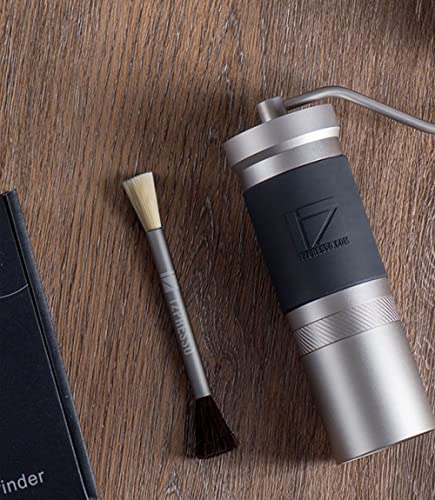 Image of 1Zpresso Manual Coffee Grinder JX-PRO Series Light Gray 48mm Stainless Steel Burr, Fine Upper Adjustment Nut Design, Coffee Beans Ground Faster Grinding Efficiency Espresso to Coarse French Press Hand Grinder, Handle Mill