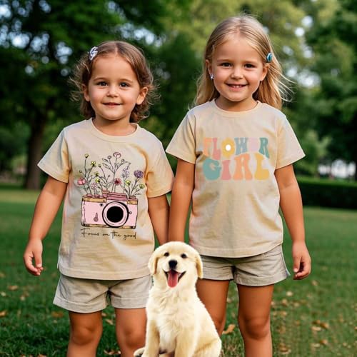 Image of Kids Short Sleeve Tees Toddler Crewneck T-Shirts Boys Girls Dino Raccoon Excavator Silly Goose Flower Girl Tops 2-7 Years