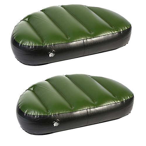 Uterstyle Pack of 2 Inflatable Boat Seat, PVC Boat Seat Cushion Pad Covers Mat Outdoor Camping Rafting Kayak (Green)