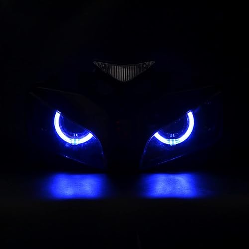 Miniatura 5 de LED azul halo ángel ojo faro montaje para Honda CBR1000RR 1000RR 2004 2005 2006 2007