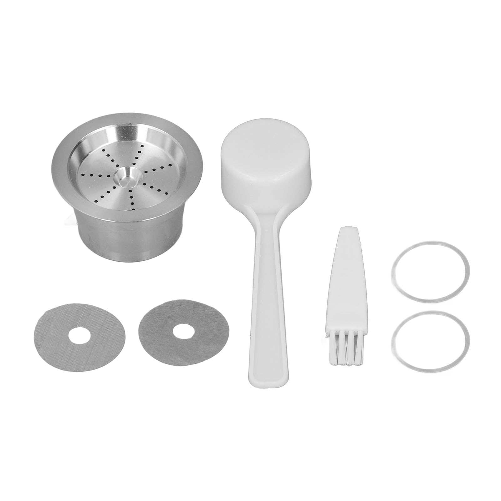 Cápsulas de café Reutilizables de Acero Inoxidable con Doble filtración, rellenables y con un práctico Interruptor de Rosca Cápsulas de Filtro de café Reutilizables for la Serie TCHIBO