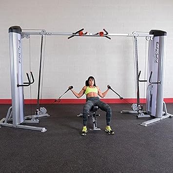 Body-Solid (S2CCO-2) Pro Clubline Cable Crossover Column Machine with 210 lbs. Dual Weight Stack for Fitness Workouts, Adjustable Pulley Cable Workout Machines For Strength Training