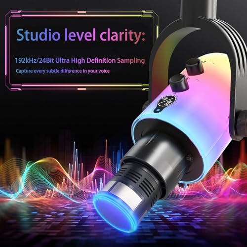 Microphone professionnel de studio à éclairage et double connexion USB XLR - 6