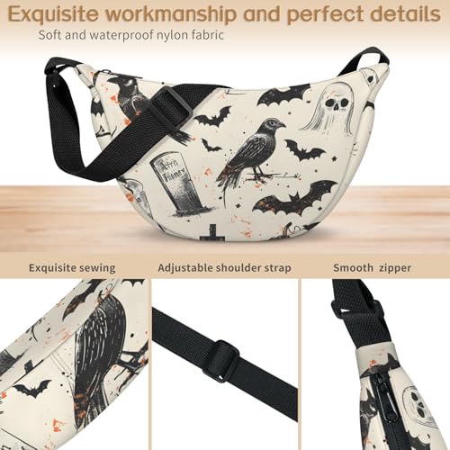 Crescent Crossbody Bags for Women Trees Deer Adjustable Sling Bag & Shoulder Purse4