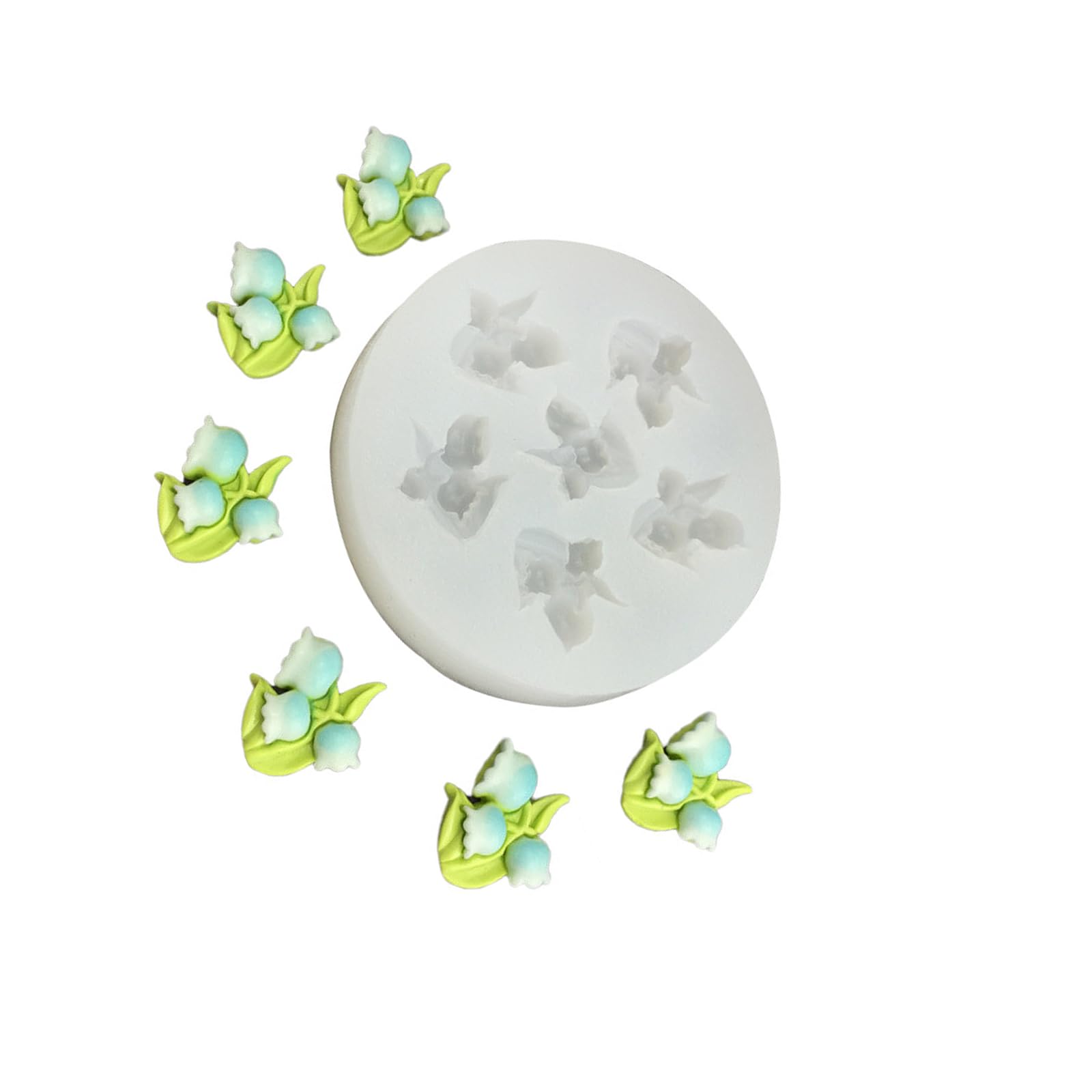 hogtnd Leaves Flowers Silicone Candle Molds 6 Cavity Mould for Making Candles, Soap, Chocolate, Baking and Resin Casting, Food Safe