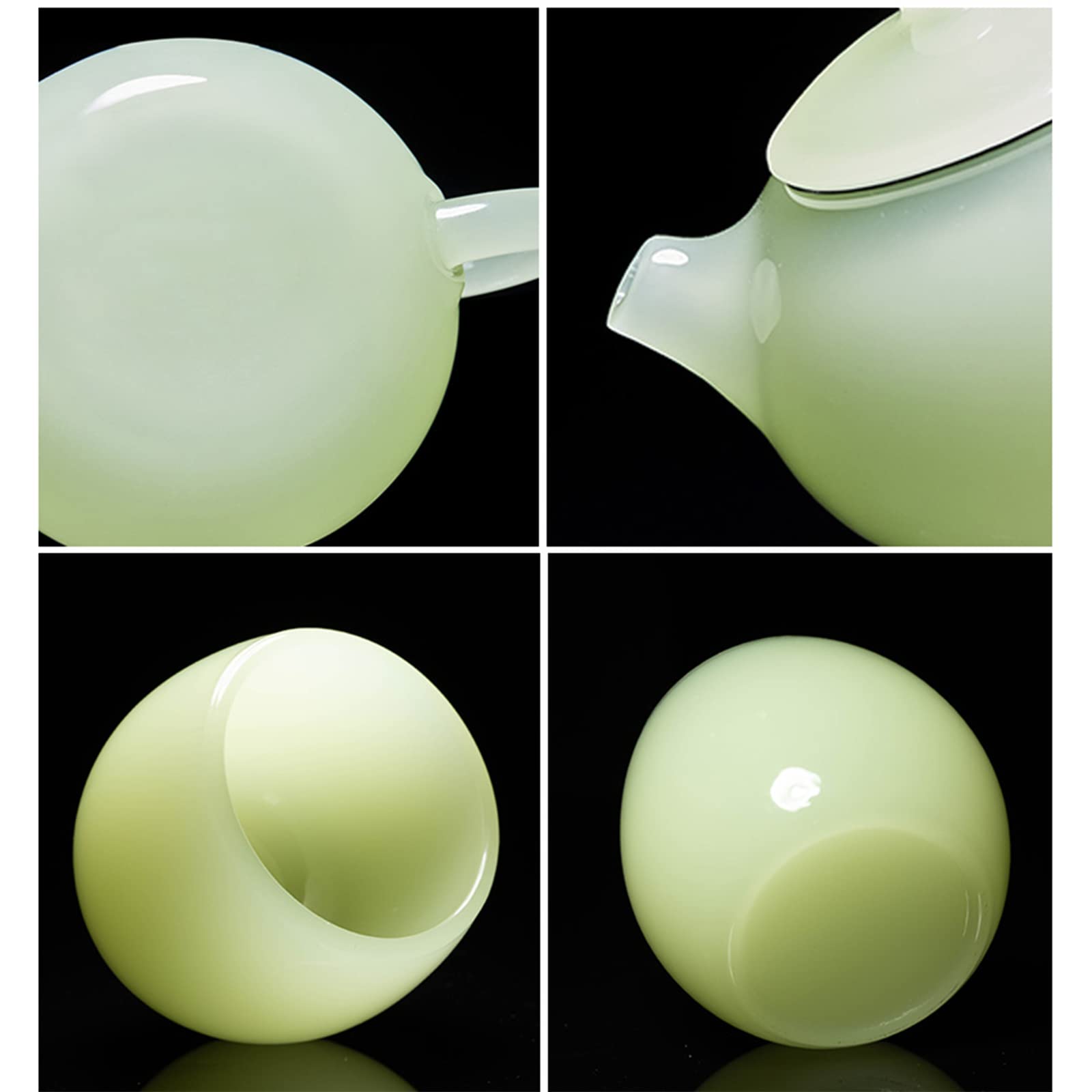 Czajnik herbata garnek herbata zestaw czajnik filtr garnek teaware prezent wyznaczający napój puer czajnik szklany kawa chiński styl zdrowie jadeit,A