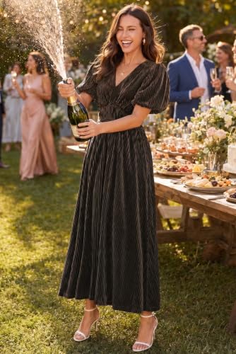 Image of Sissyaki Velvet Maxi Dress Fall Wedding Guest Dress 2026