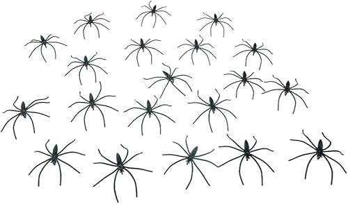 Miniatura 4 de 20 arañas de plástico aterradoras pequeñas de broma de araña falsa para decoración de Halloween