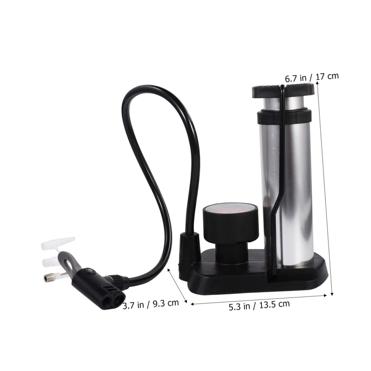 NULYLU Portable Bike Tire Floor Pump High-Pressure Foot Inflator for Bikes Road Tire Pump Metal Tubes