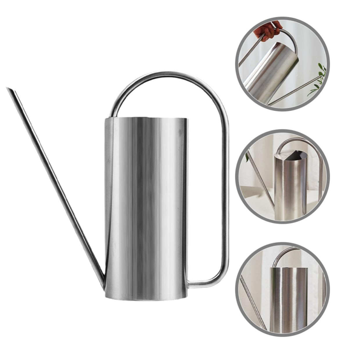 Regadera de Interior de Acero Inoxidable 1,5l con Pico Largo
