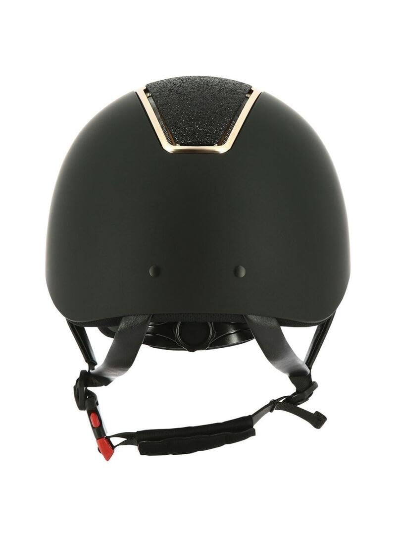 Ekkia EQUITHÈME Glint Mat - Casco de equitación, color negro y rosa