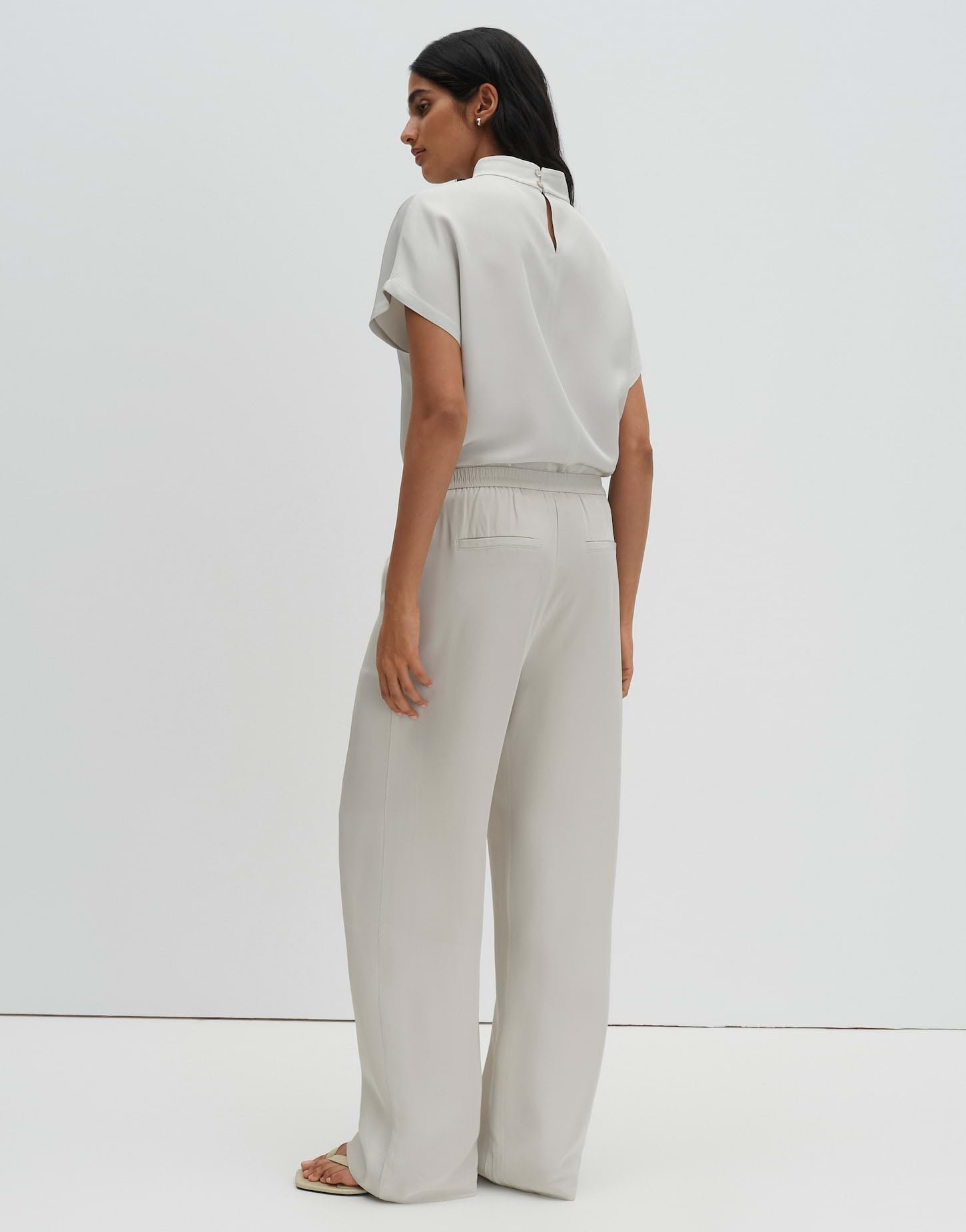 someday Damen Wide Leg Pants | CEVIL Flow Wide Leg Pants aus seidig fließendem Acetat
