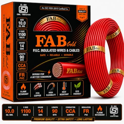 Image of 10.0 sq /mm (90 Metres) Multi Strand House Wire FR PVC (140 Wire) House Fitting