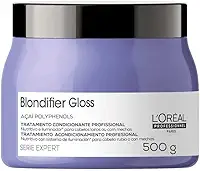 L'Oréal Professionnel Máscara Capilar Blondifier Gloss, Restaura e Ilumina os Fios, Para Cabelos Loiros e Descoloridos, Cabelos Nutridos e Tons Amarelados Neutralizados, 500g