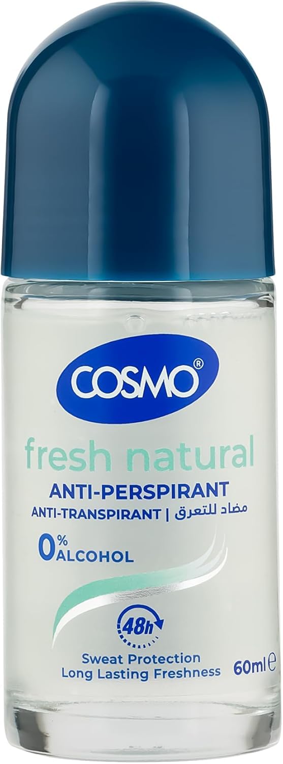 COSMO Fresh Natural Anti-Perspirant Roll-On Deodorant for Women – Fresh Scent, Quick Dry, Long-Lasting Protection, Alcohol-Free, 60ml Glass Bottle, 48H Sweat & Odor Protection, Ideal for Daily Use-image-47