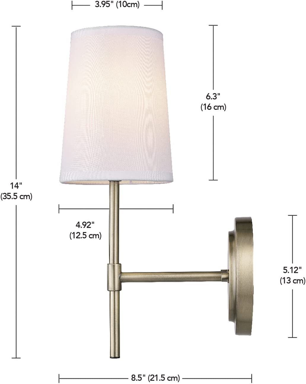 Kinkiety ścienne do salonu na baterie s, nie wymaga okablowania do instalacji do ładowania, zdalne sterowanie ściemniane, lampa wiejska do lustra w sypialni (kolor: złoty)
