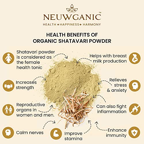 Image of Organic Shatavari Powder - Use for Improving Breast Milk Production, Women Overall Health | 200 Gm - Pack of 2